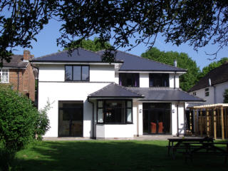 garden view of new family house